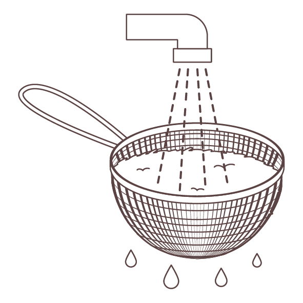 Rinsing rice